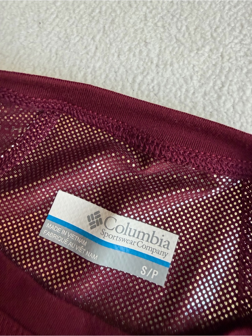 Columbia Long-Sleeve Omni-Heat Performance Top Burgundy Base Layer Women Small - Picture 2 of 5